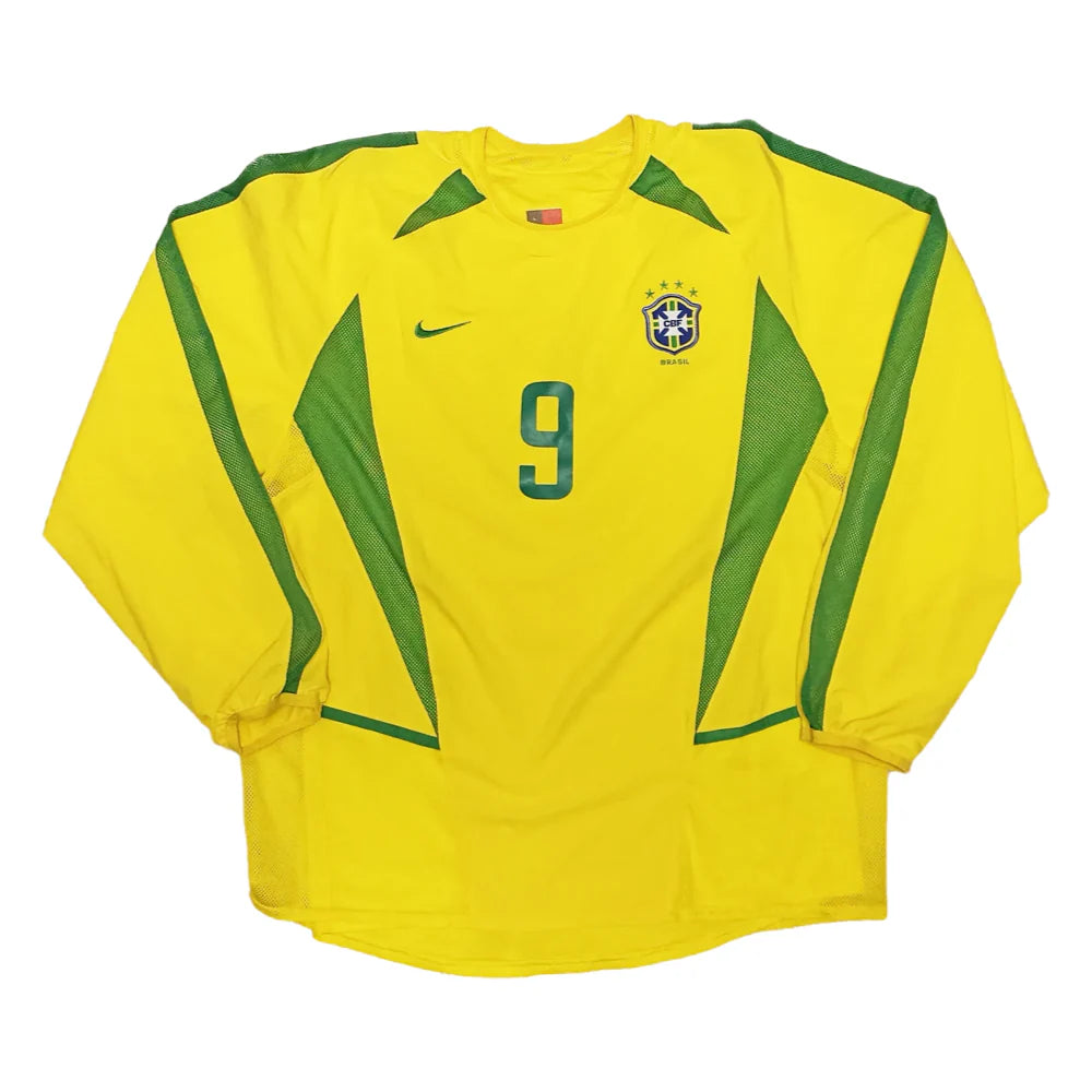 2002 Brazil Long Sleeve Home Shirt