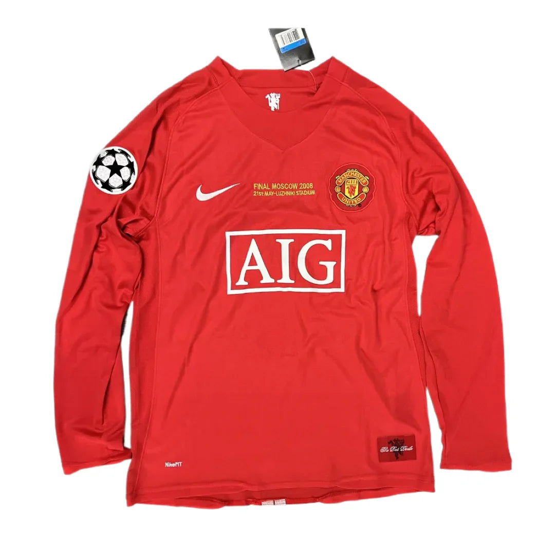 2007-08 Manchester United Home Shirt Long Sleeve ­
