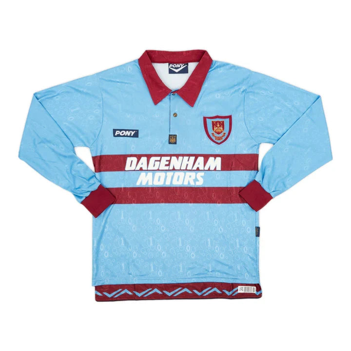 1995-97 West Ham United FC Auswärtstrikot Langarm