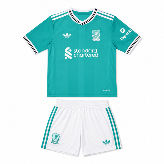 Kids 2025-2026 Liverpool Tird kit